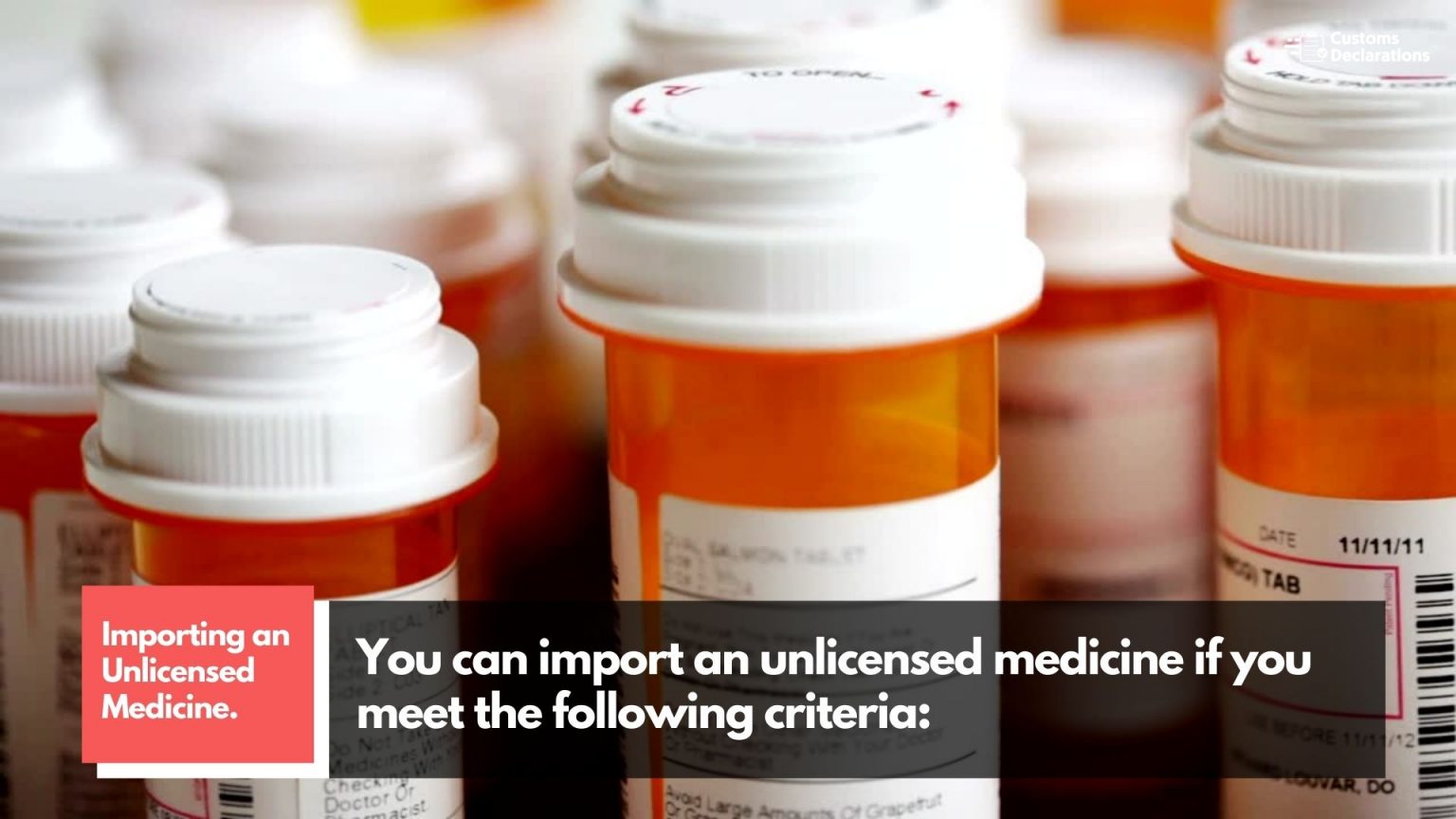 A Quick Guide to Importing a human medicine to the UK | Customs ...